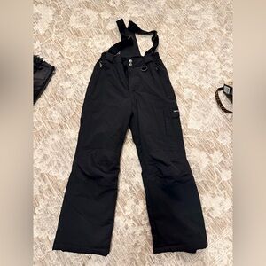 Weatherproof Charcoal Snow Pants with Straps